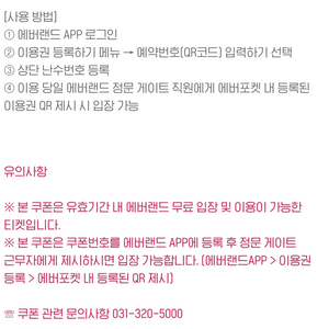 에버랜드 입장권