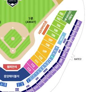 최저가) 6/7 기아 vs 한화 1루 EV석 5열 4연