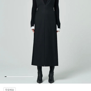 준지여성 V넥 원피스 블랙 38 새상품