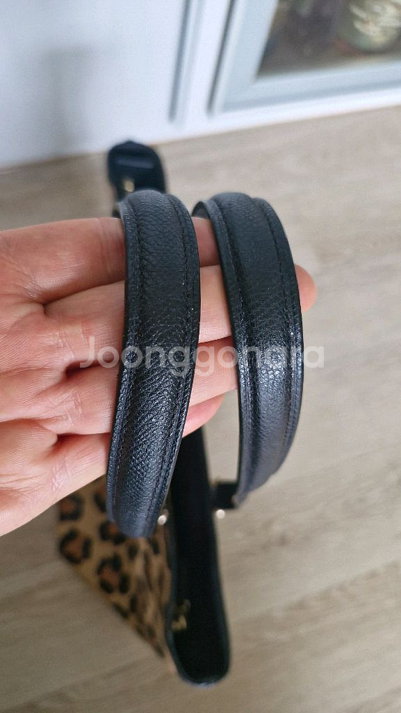 코치 레오파드 토트 숄더백--9