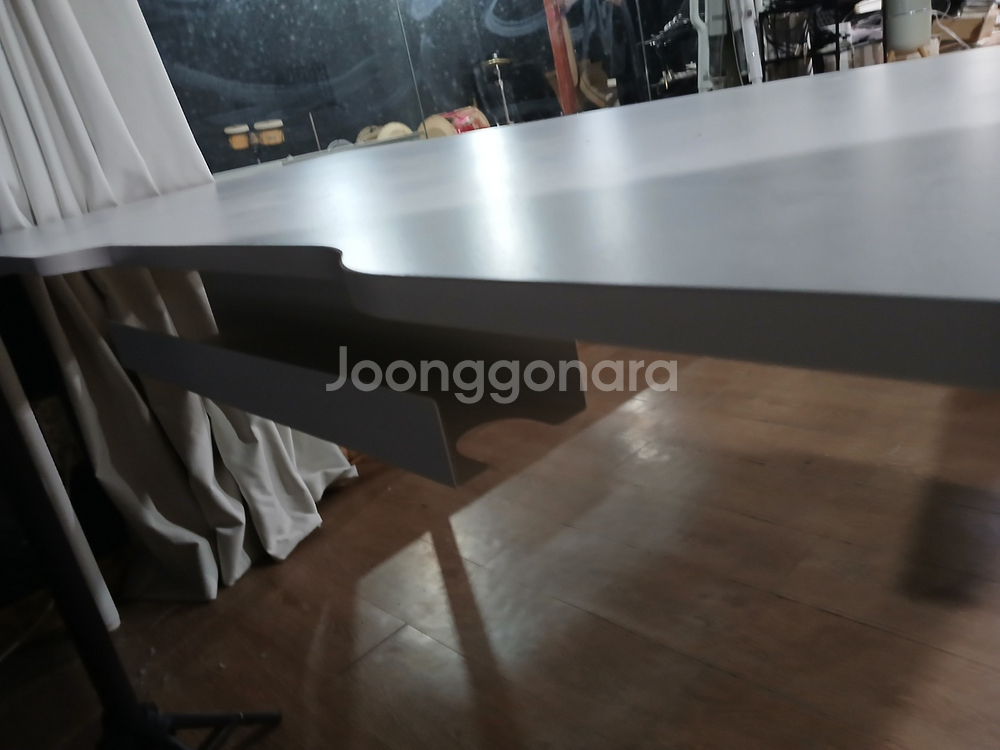 2100*800 화이트 컴퓨터 책상 판매--0