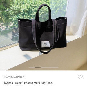 아그네스 프로젝트 피넛 멀티 숄더 백 토트 백 블랙
