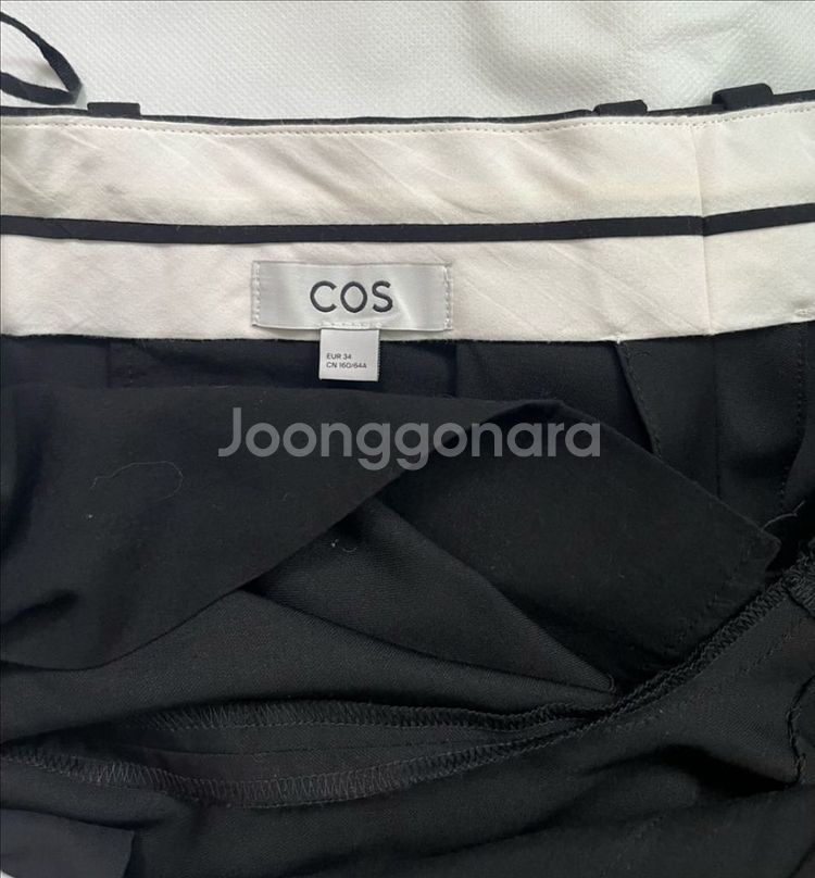 COS 코스 테일러드 플리티드 울 미니 스코트 스커트--7