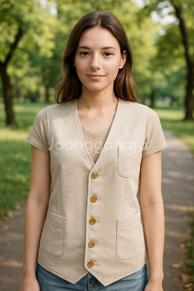 정장 여름 남성 린넨 민소매 조끼 양복--0