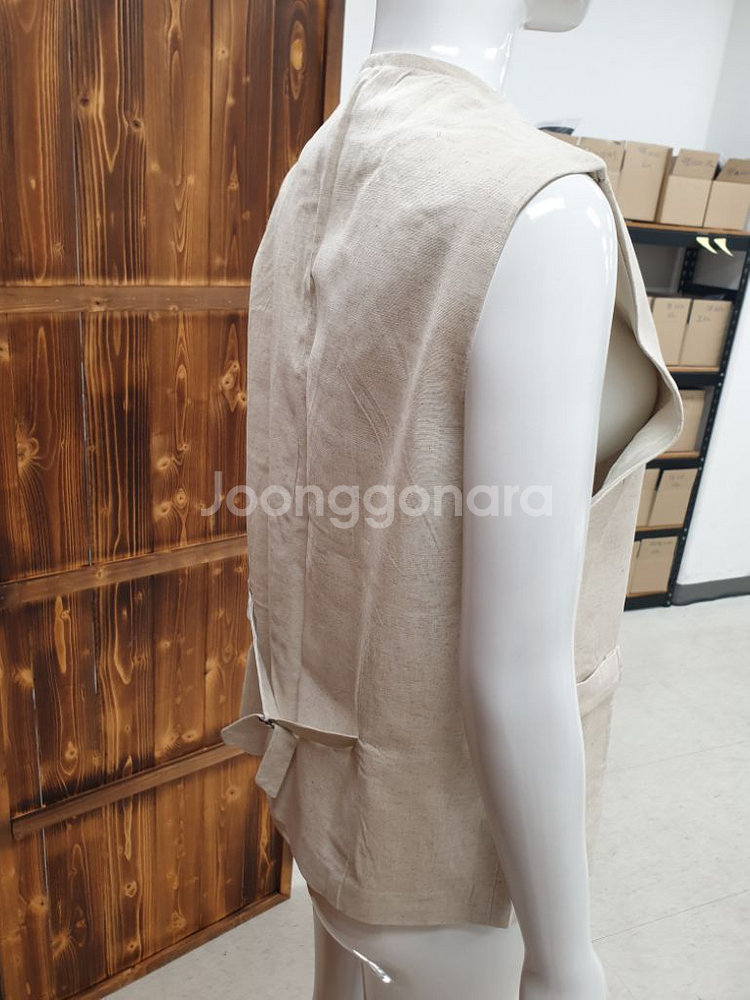 정장 여름 남성 린넨 민소매 조끼 양복--2