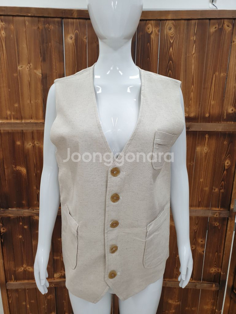 정장 여름 남성 린넨 민소매 조끼 양복--4