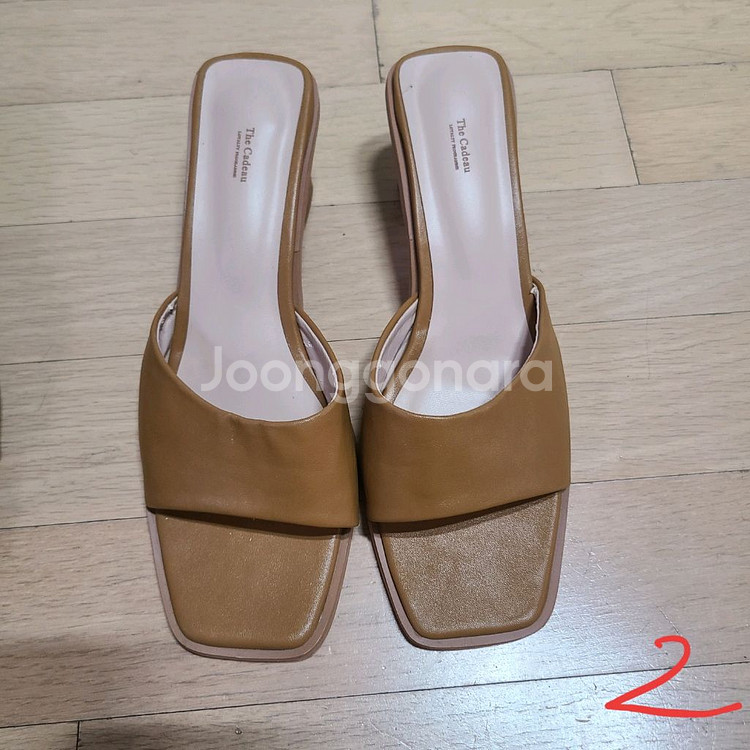 블랙 카멜색 슬리퍼 240~245--4