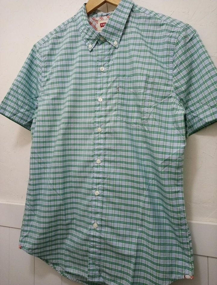 리바이스 반팔 체크 셔츠 M 이미지