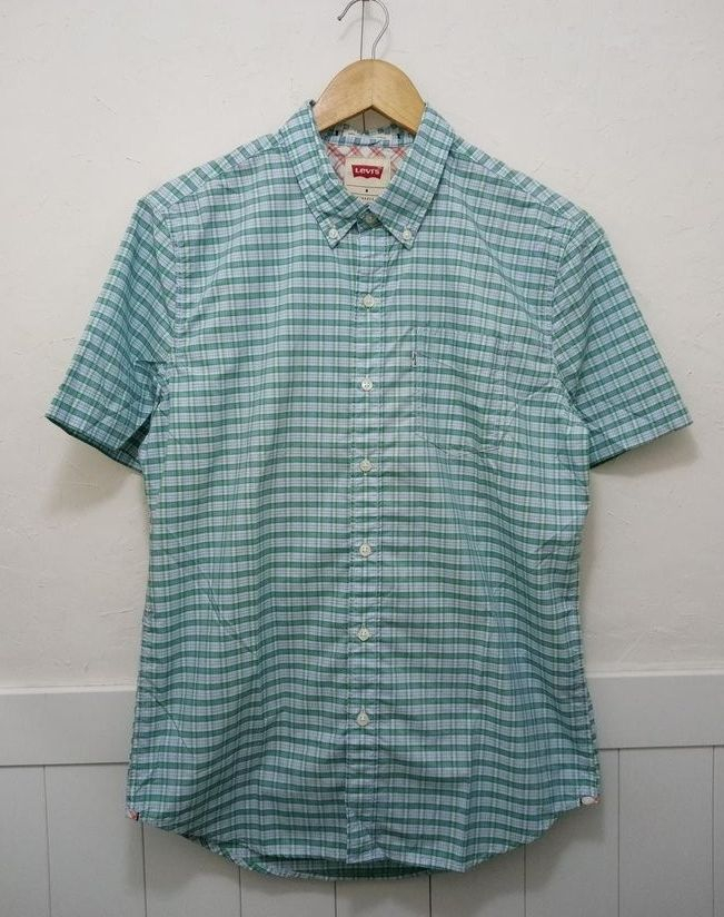 리바이스 반팔 체크 셔츠 M 이미지