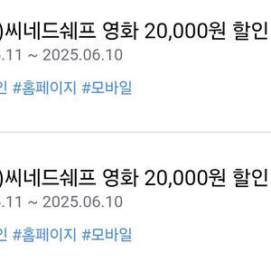 CGV 씨네 드 쉐프 영화관 2만원 할인 예매