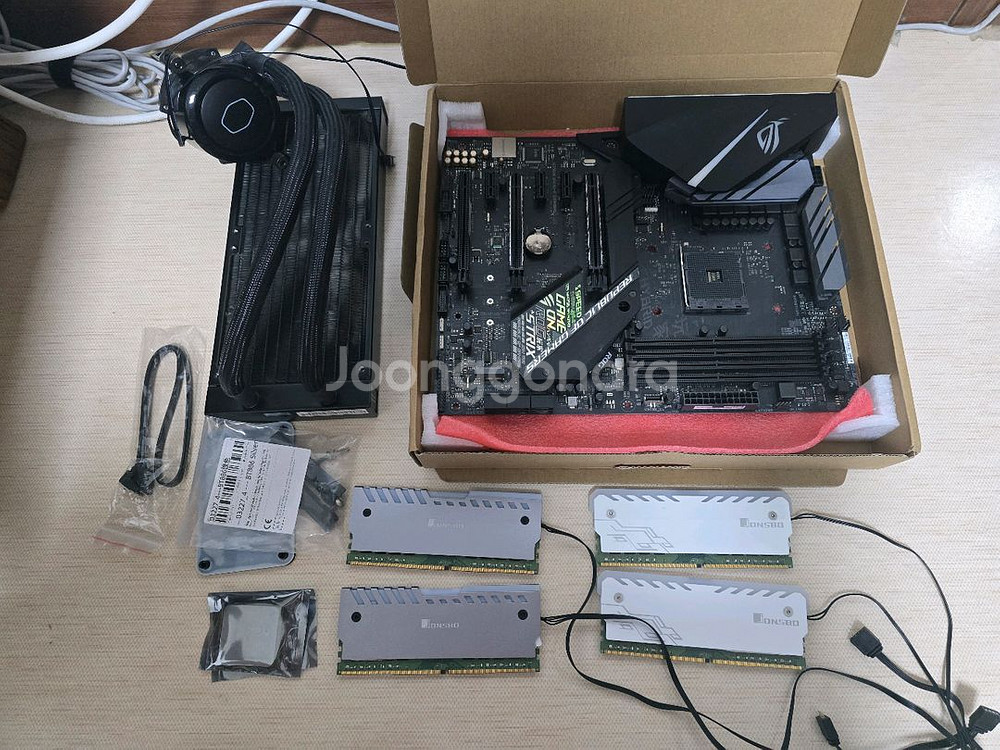 컴퓨터 부품(메인보드,cpu,cpu수냉쿨러,메모리)--0