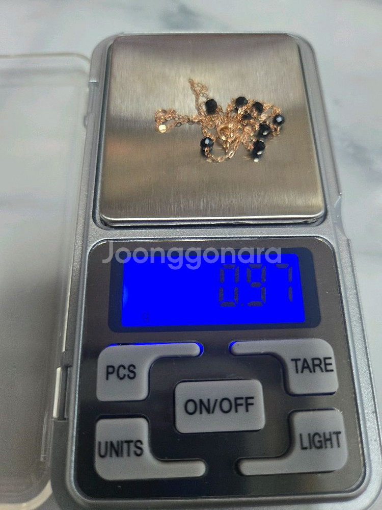 14k 로즈골드 귀걸이 목걸이 셋트--5