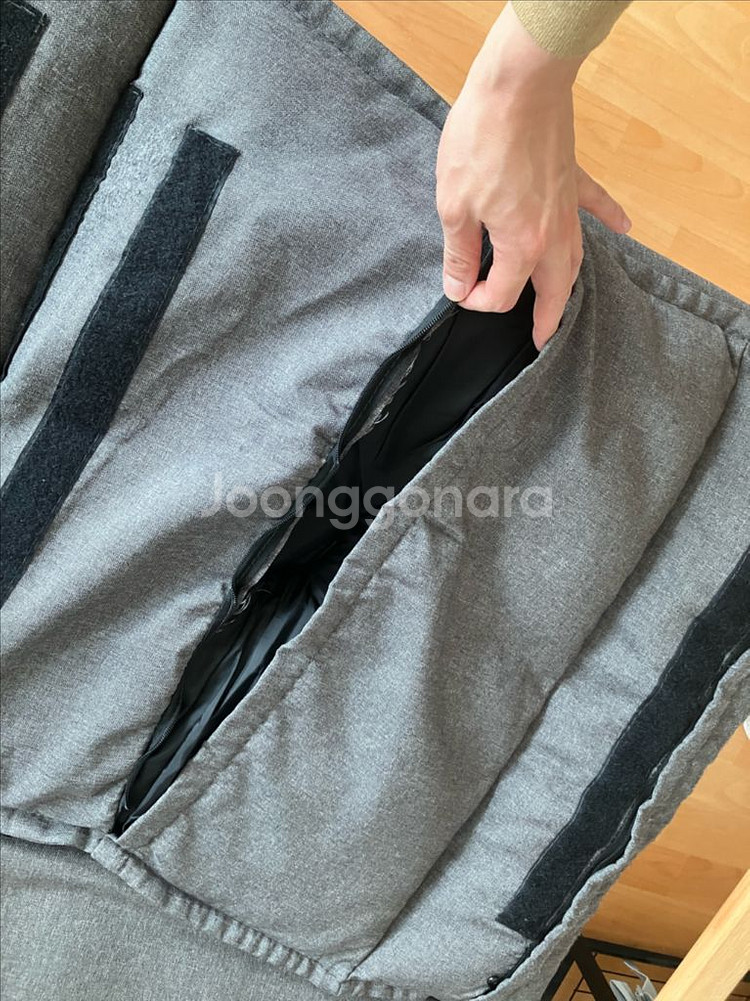 2인용 우드 패브릭 쇼파--4