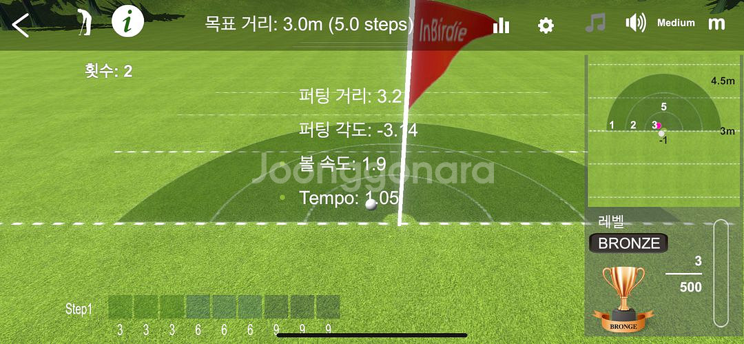 인버디템포플러스 (퍼팅연습기, 퍼팅매트)--5