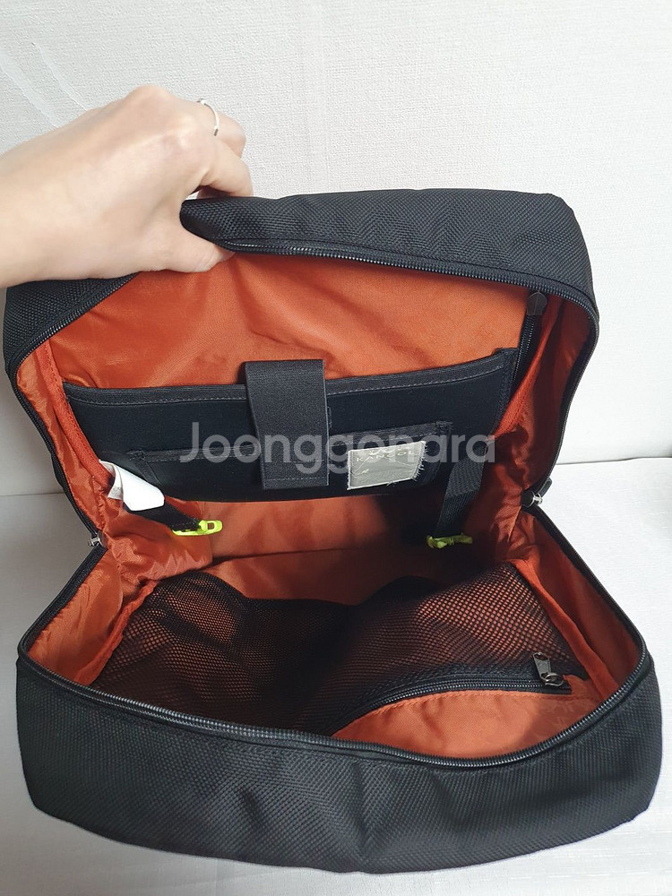 무료배송 캉골 백팩 커버 노트북백팩 블랙 앤 오렌지--5