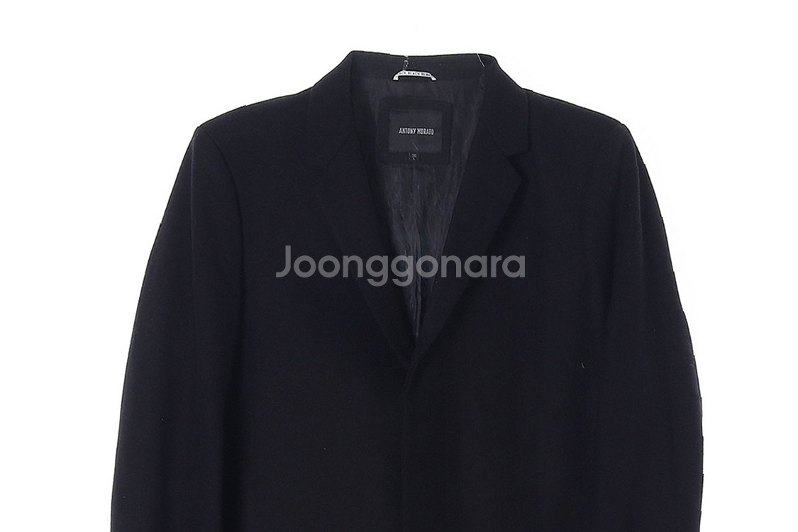 [L]안토니모라토 블랙 울 정장 싱글브레스티드코트--1