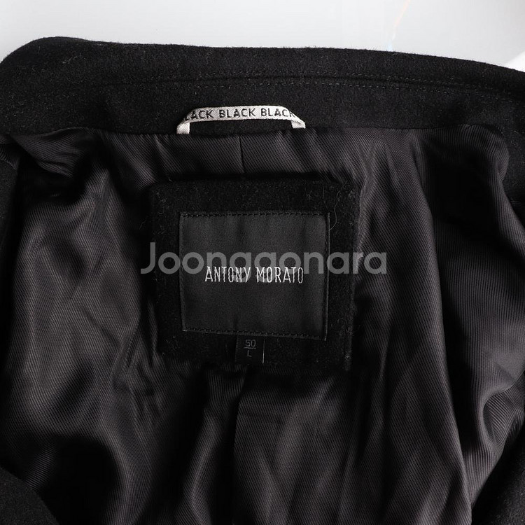 [L]안토니모라토 블랙 울 정장 싱글브레스티드코트--6