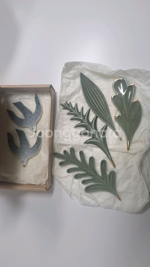 정소영 도자기 ㅡ 식물원 수저받침 4종 세트--7