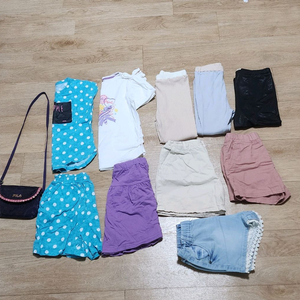 [130-140]여아동세트2+반바지3+레깅스3+가방1