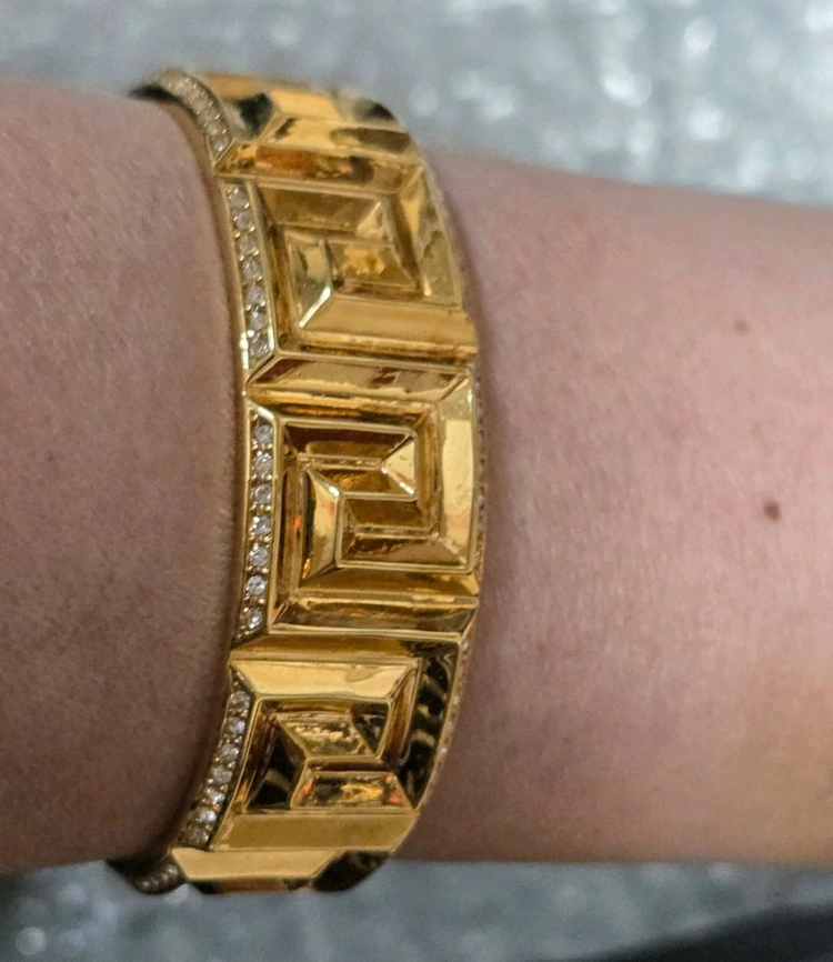 미착용 베르사체 빅로고 팔찌 이미지