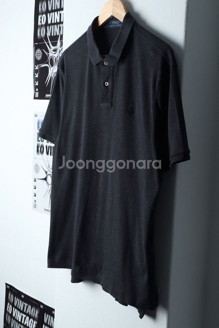 ,(L-XL) 폴로 랄프로렌 반팔 카라 티셔츠 그레이--3