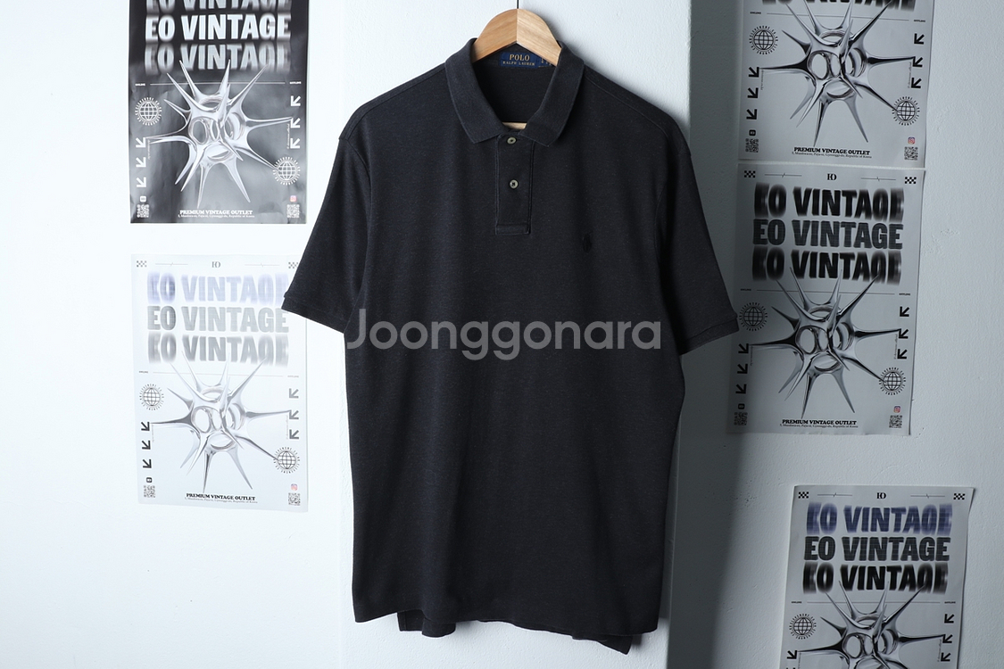 ,(L-XL) 폴로 랄프로렌 반팔 카라 티셔츠 그레이--2