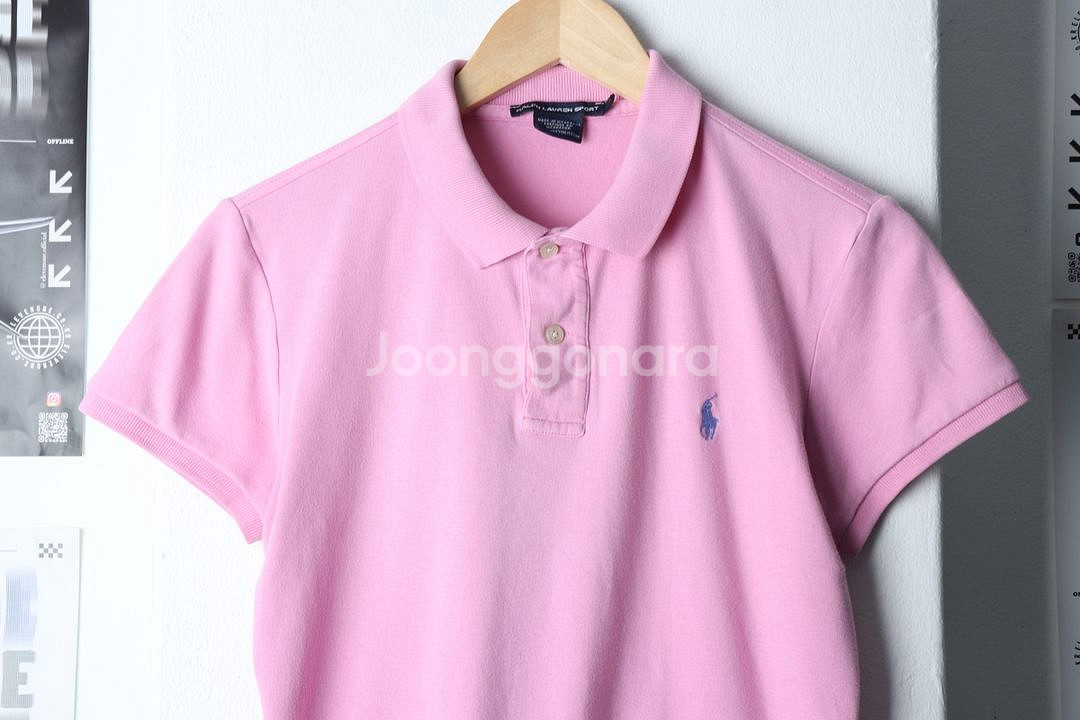 W(L) 폴로 랄프로렌 반팔 카라 티셔츠 핑크 포니--6