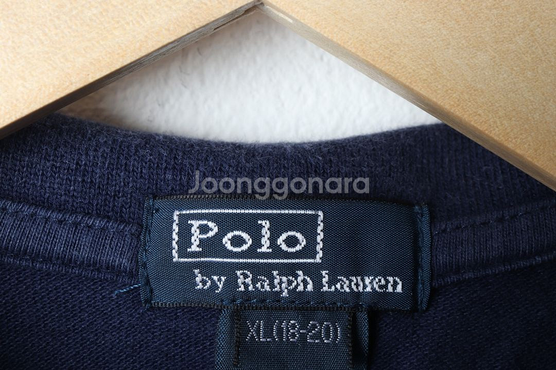 (L-XL) 폴로 랄프로렌 반팔 카라 티셔츠 네이비--4