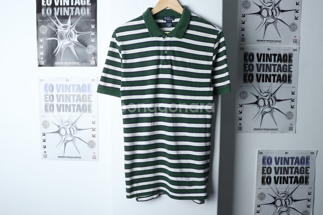 (XL) 폴로 랄프로렌 반팔 카라 티셔츠 스트라이프--6