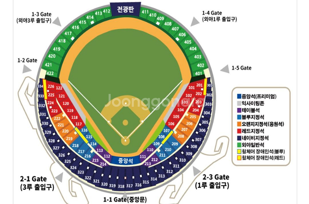6/8(일) 두산 vs 롯데 3루 오렌지 3연석--0