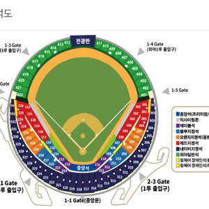 6월 8일(일) 두산 대 롯데 3루 외야지정석 4연석