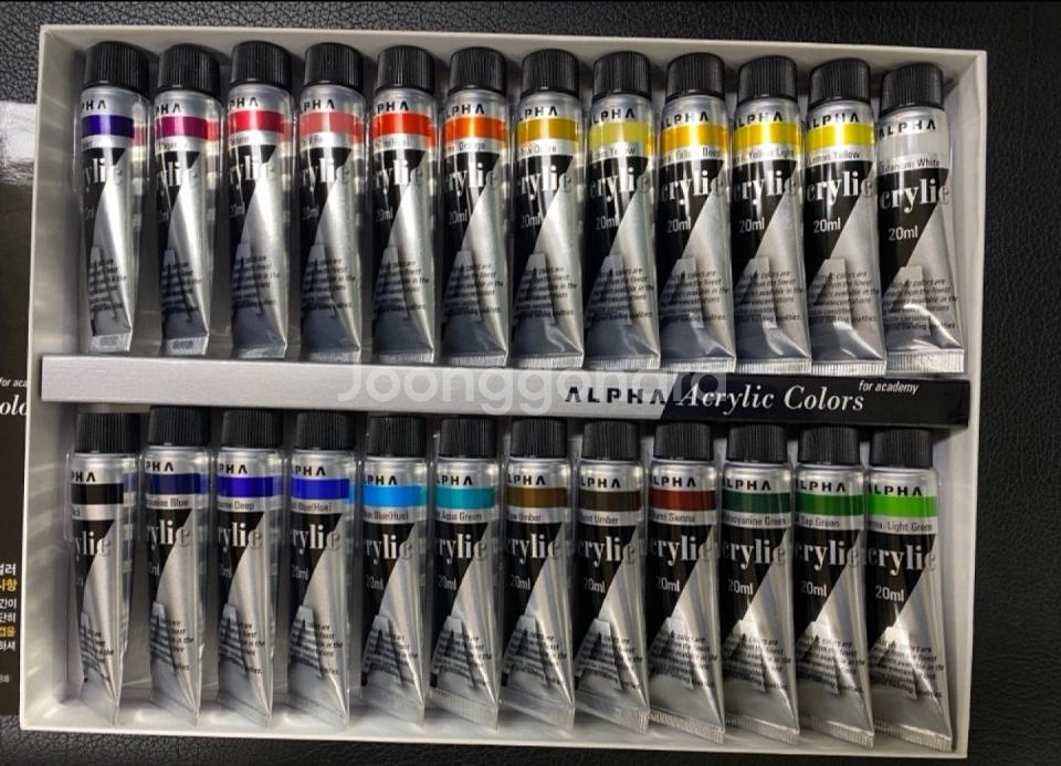 알파 실버 아크릴물감세트 20ml 24색--1