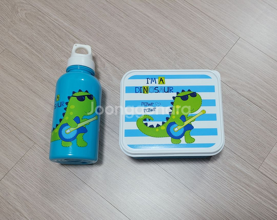 (새상품) 공룡 캐릭터 도시락 + 물통 세트--0
