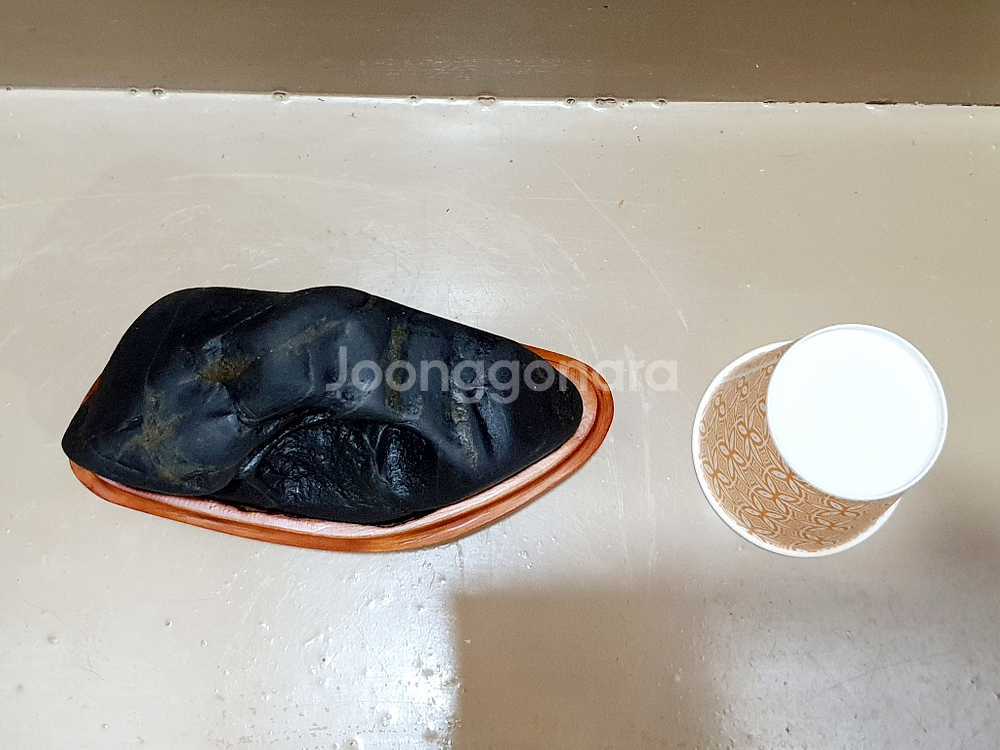 수석 돌 남한강 오석 산수경석 변화석 좌대--6