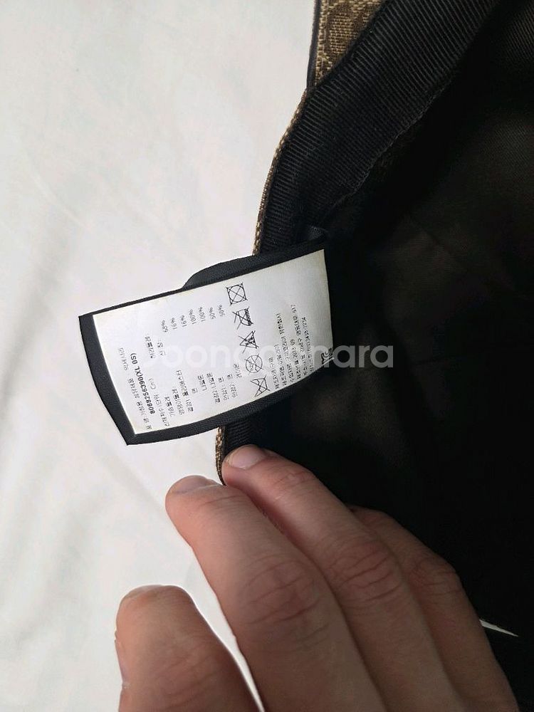 정품 구찌 베이지 삼선 남자 캡모자 XL 팝니다--6