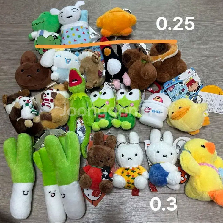 인형 처분 산리오 핑구 스누피 짱구 춘배 미피 커비--3