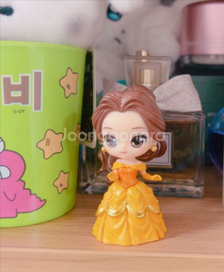 일괄) 희귀 디즈니 벨 미녀와 야수 장미 텀블러 피규어--4