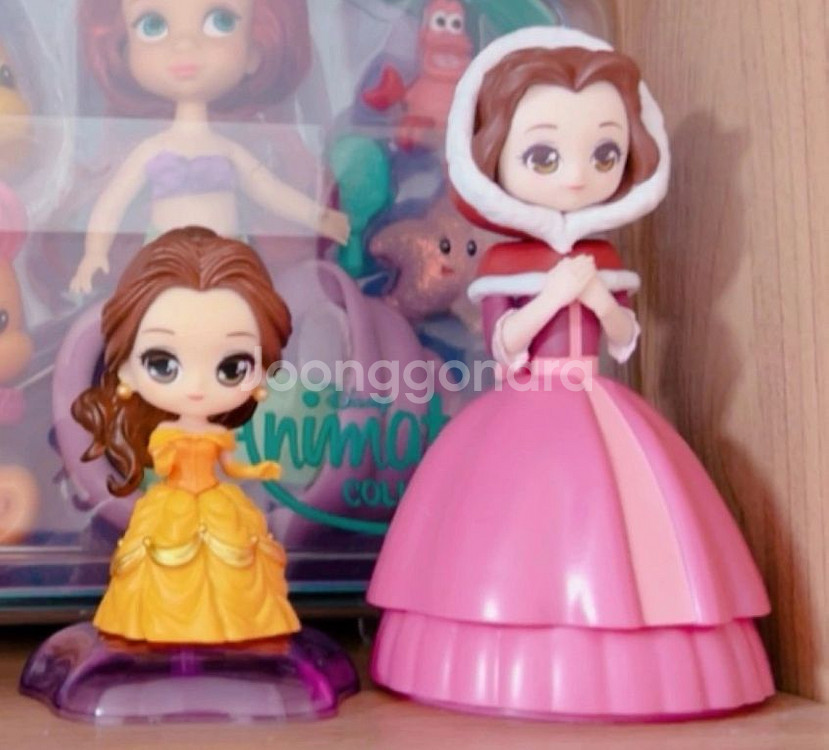 일괄) 희귀 디즈니 벨 미녀와 야수 장미 텀블러 피규어--5