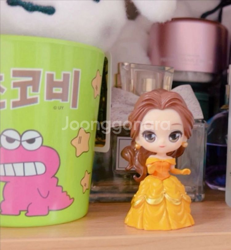 일괄) 희귀 디즈니 벨 미녀와 야수 장미 텀블러 피규어--3