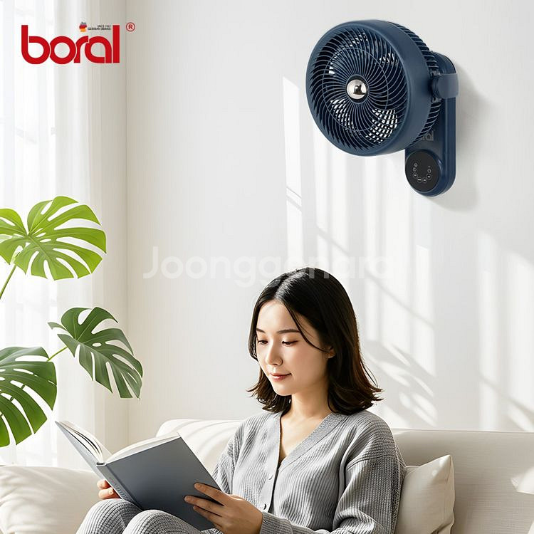 보랄] 벽걸이 에어 서큘레이터(전자식)리모콘 (BR-F--0