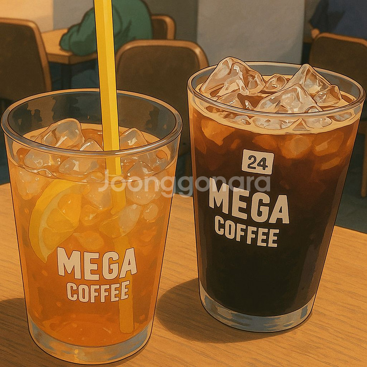 메가커피 아아 1매--0