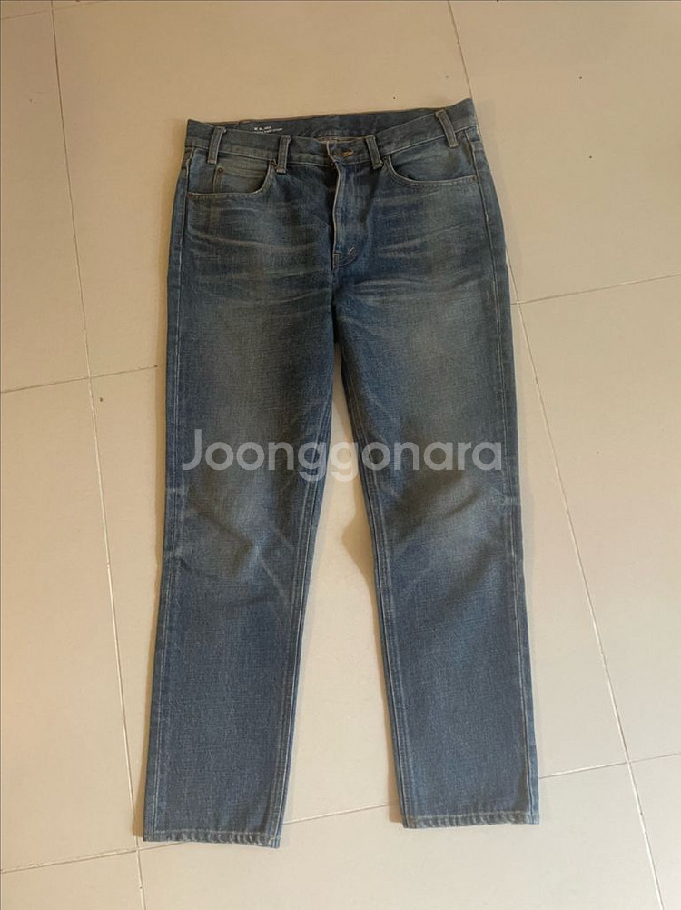 생로랑 유니온워싱 슬림 스트레이트 데님 30--0