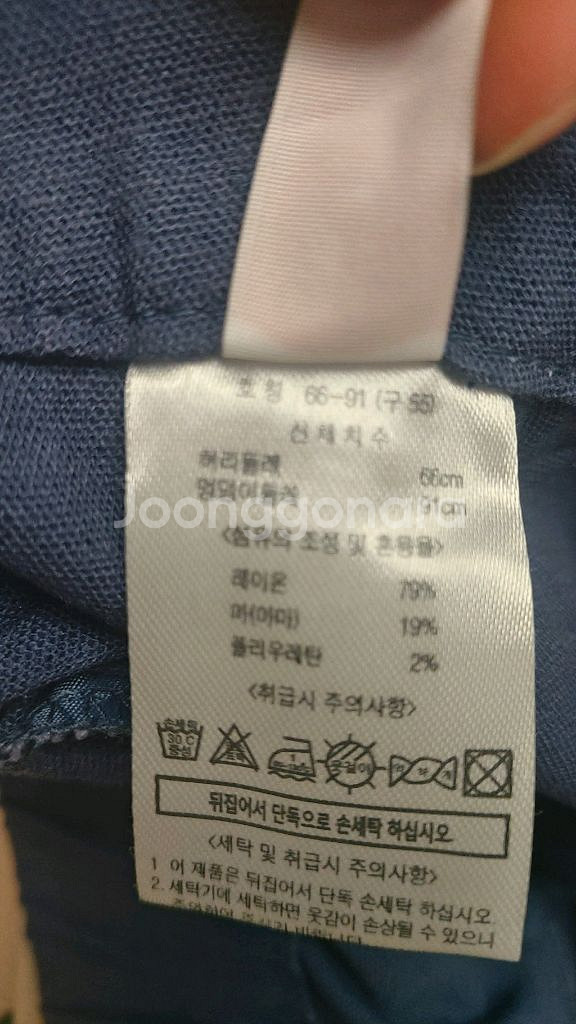 벨트셋업 린넨 4부 반바지(새옷)--4