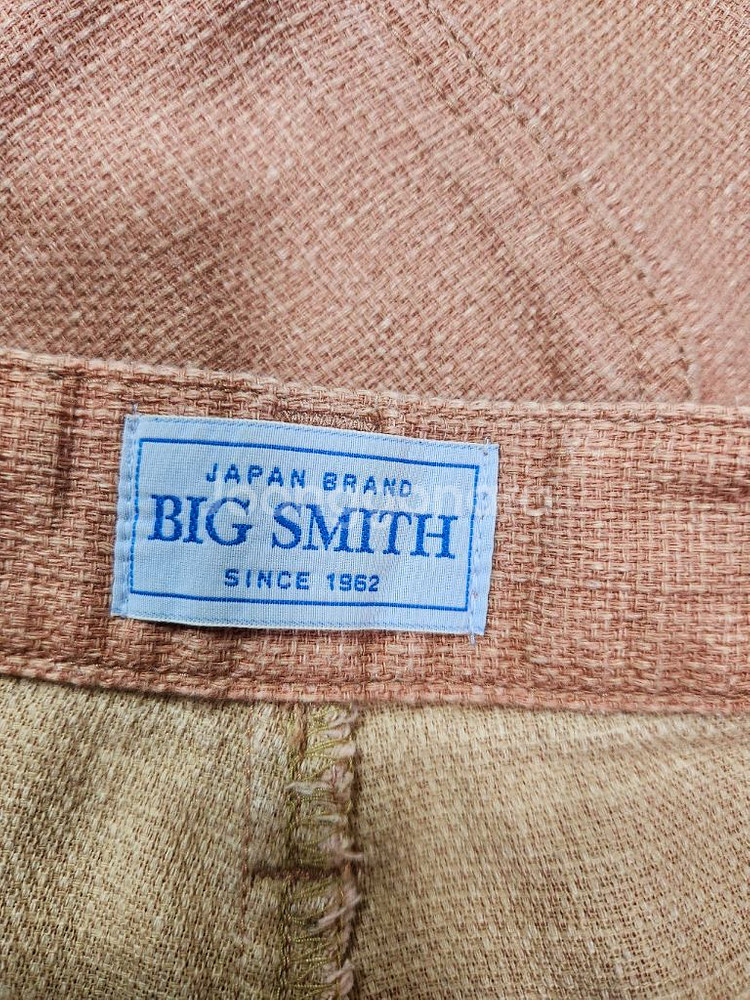 BIG SMITH 라이트 핑크 리넨 하프 팬츠--6