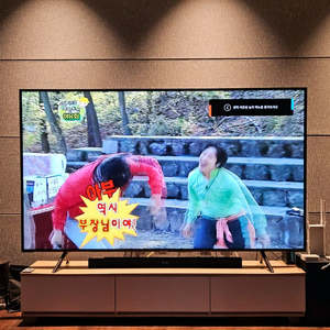 삼성 75인치 TV+사운드바+서브우퍼