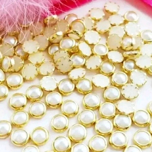 골드 프레임 진주 네일파츠 네일스톤 20개에 2000원