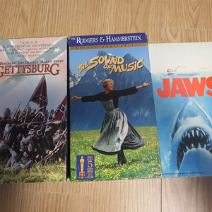 비디오테이프 VHS 죠스 사운드오브뮤직 게티스버그