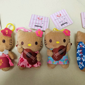 산리오 하와이 태닝키티 인형 키링 외