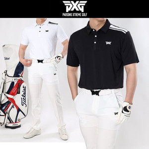 PXG 골프 남성 싱글 숄더 투라인 스판 반팔 카라티