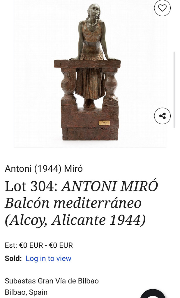 스페인 조각가 Antoni Miro 브론즈 작품--8